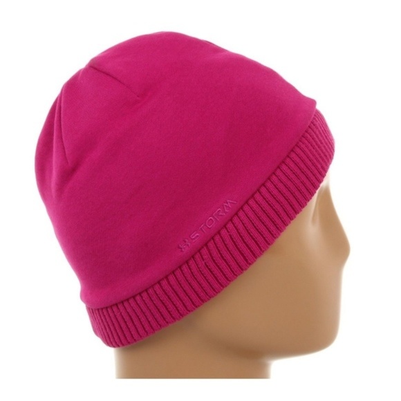 New Under Armour UA Storm Beanie Winter Snow Hat Cap Pink Cold Gear Womens - Picture 3 of 5